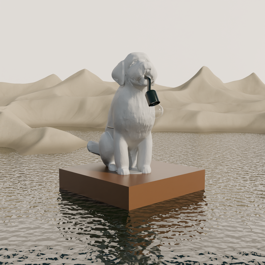 Goldendoodle tafellamp