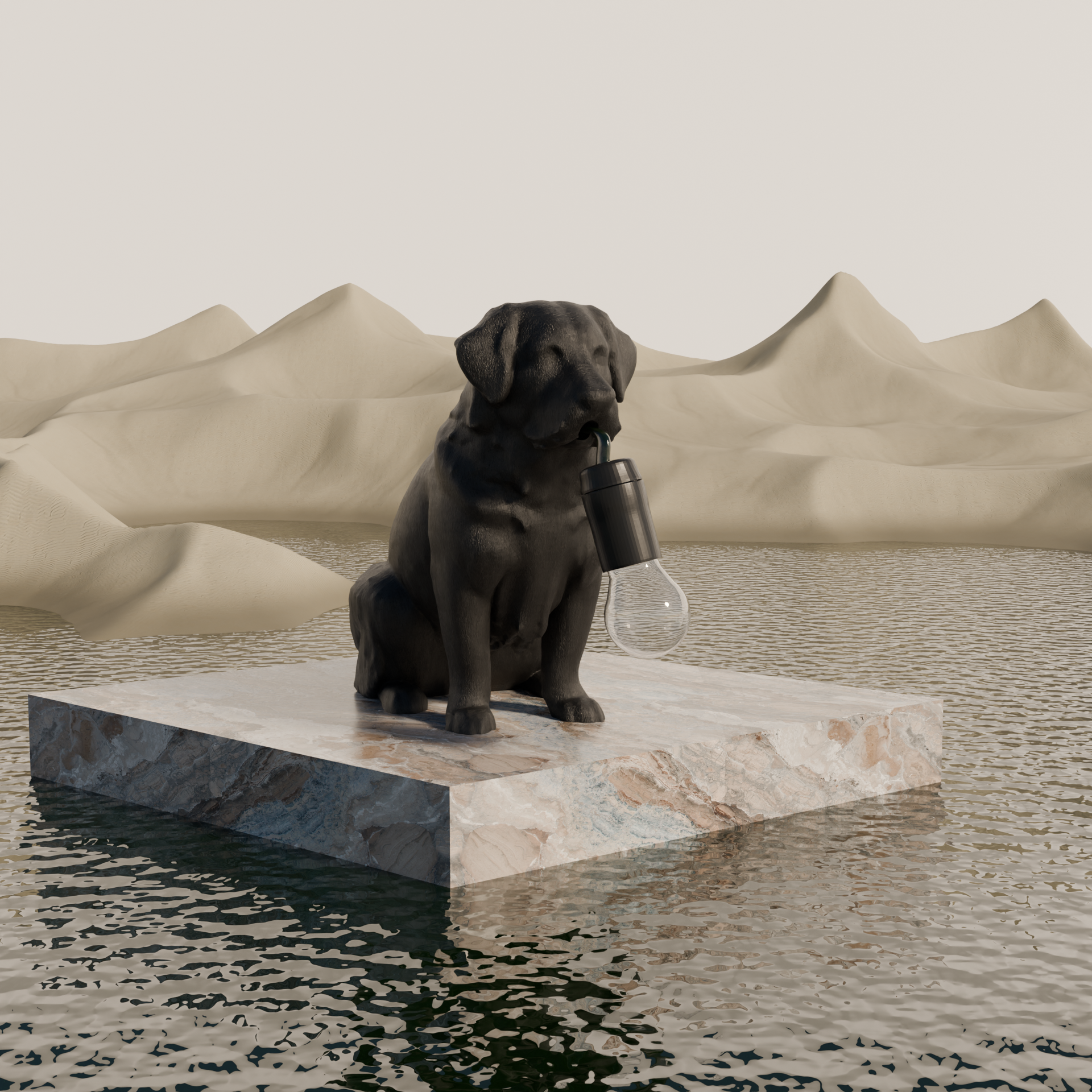 Berner Sennenhond tafellamp