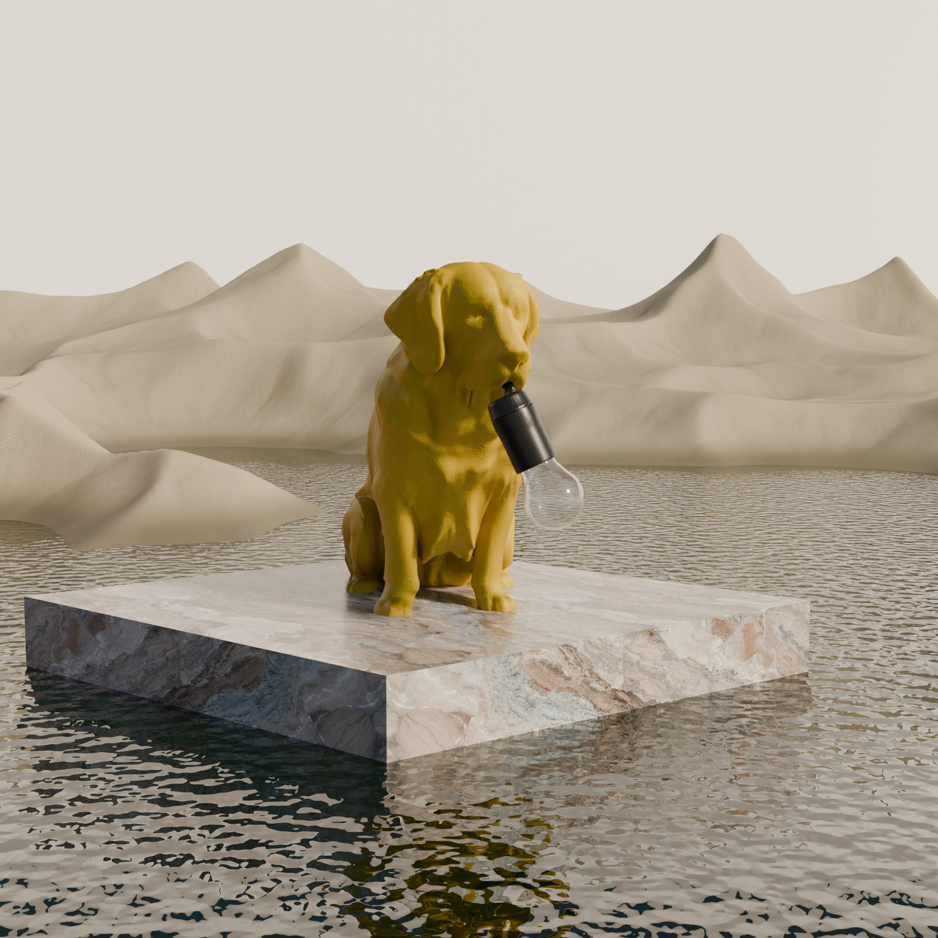 Golden Retriever tafellamp
