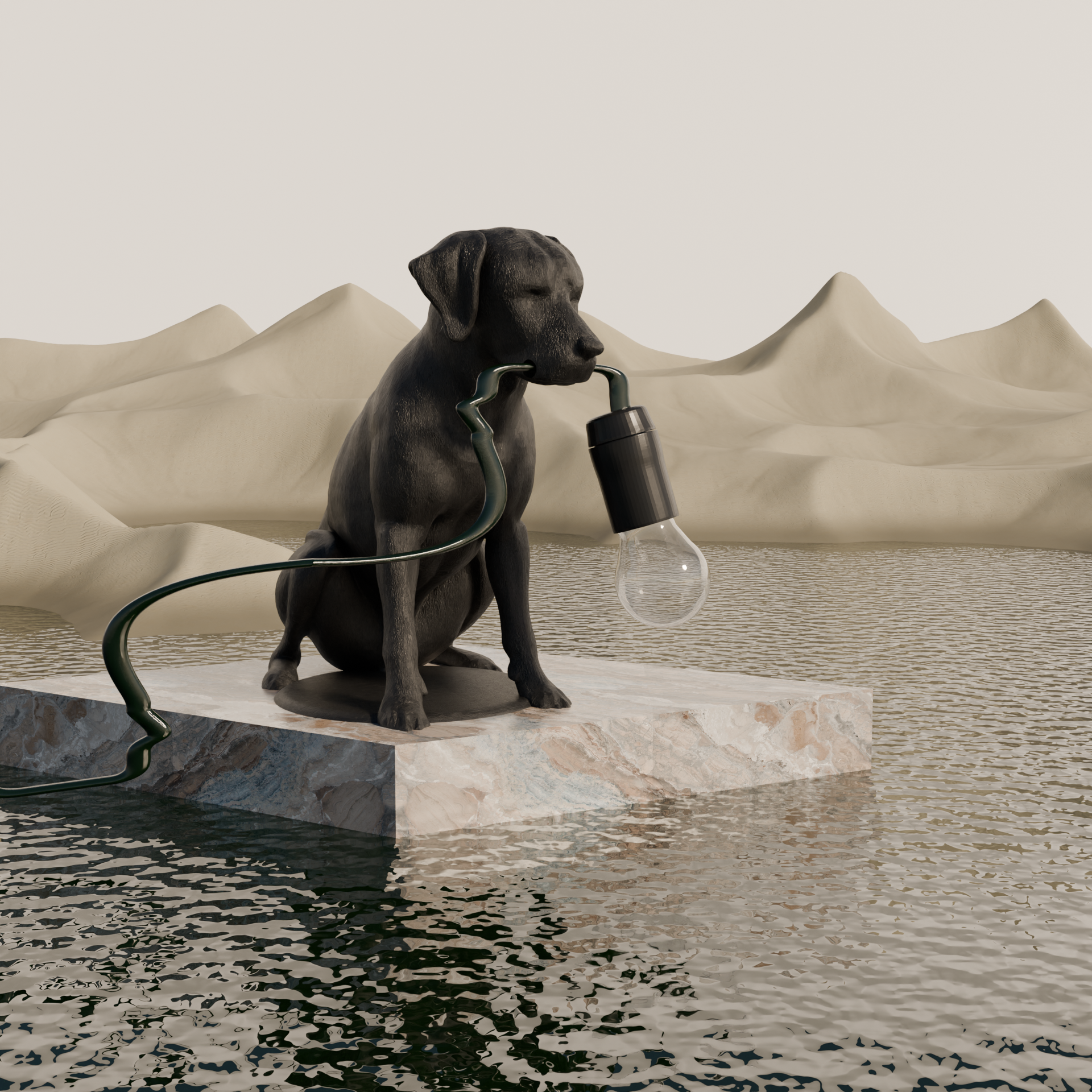 Rhodesian Ridgeback tafellamp