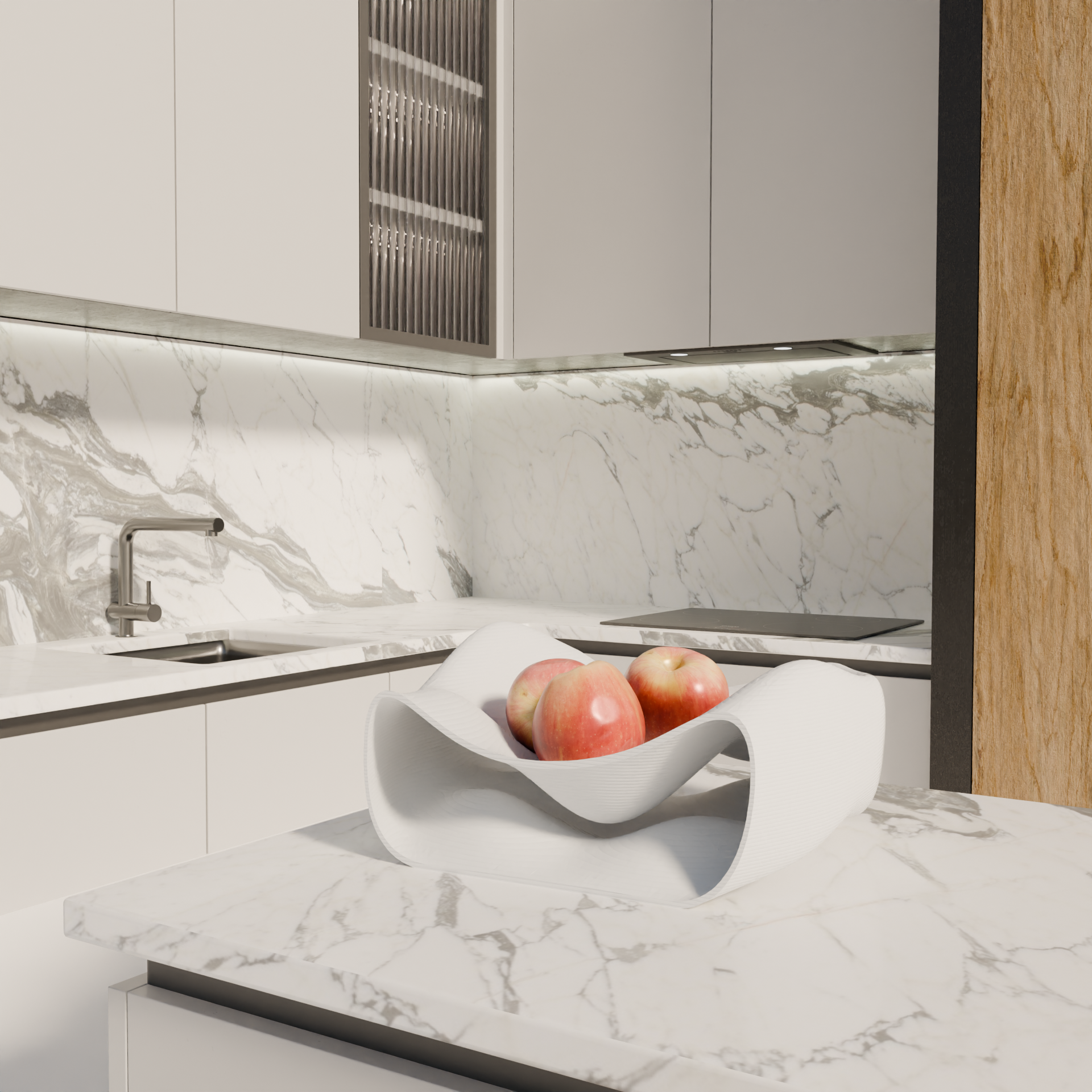 Fano modern design fruitschaal witte editie