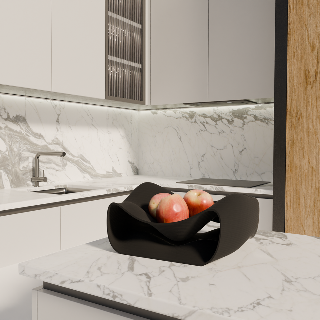Fano modern design fruit bowl black edition