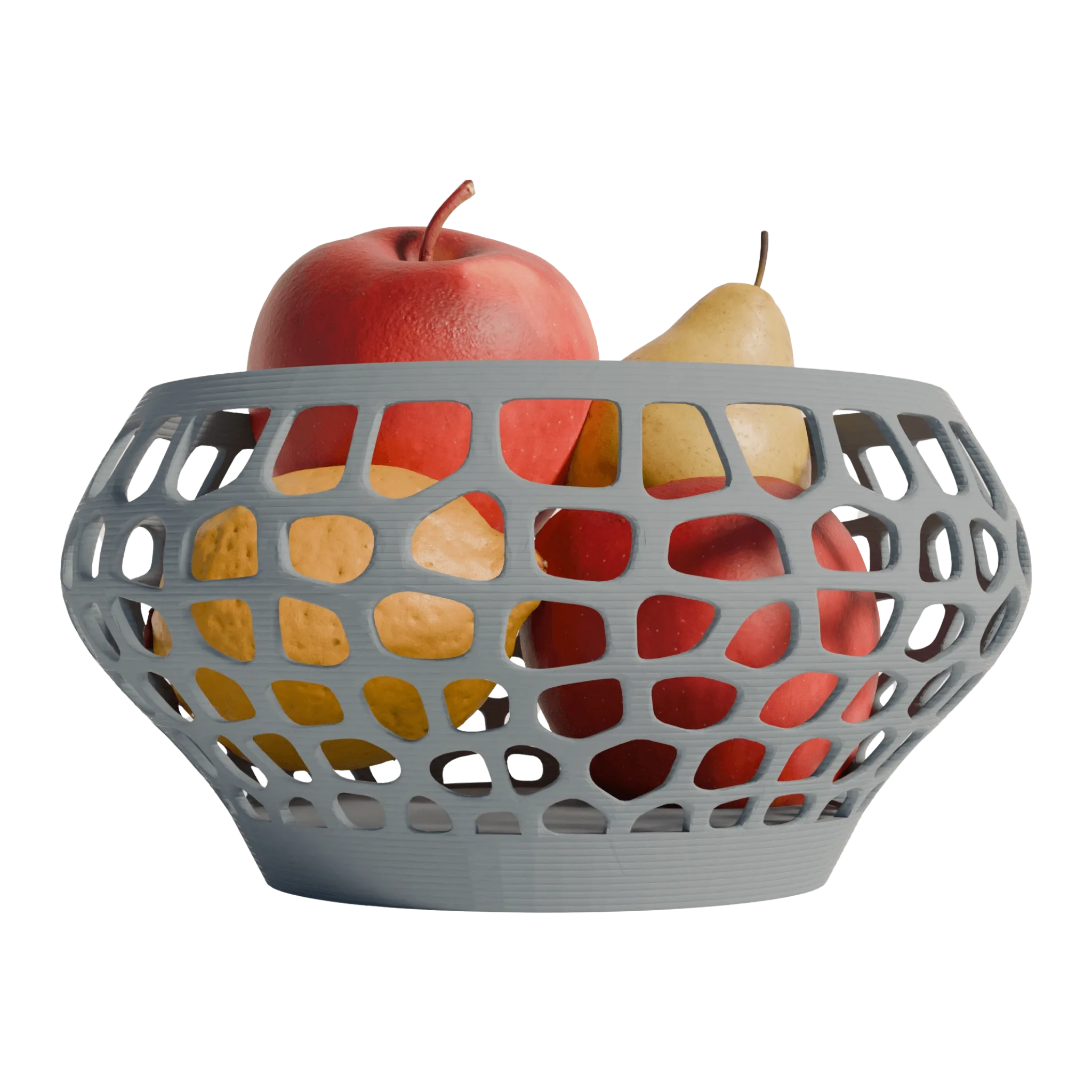 Bergamo fruitschaal grijs