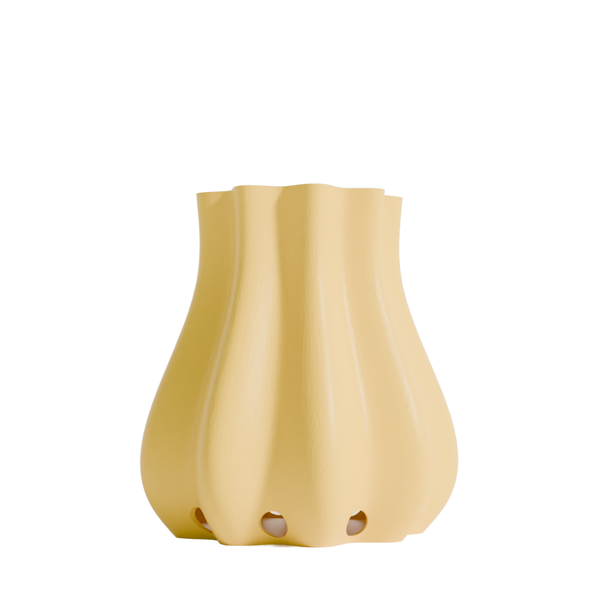 Fiastra Bulbo Kitchen Utensil Holder - Yellow - bulbo geel vooraanzicht 1