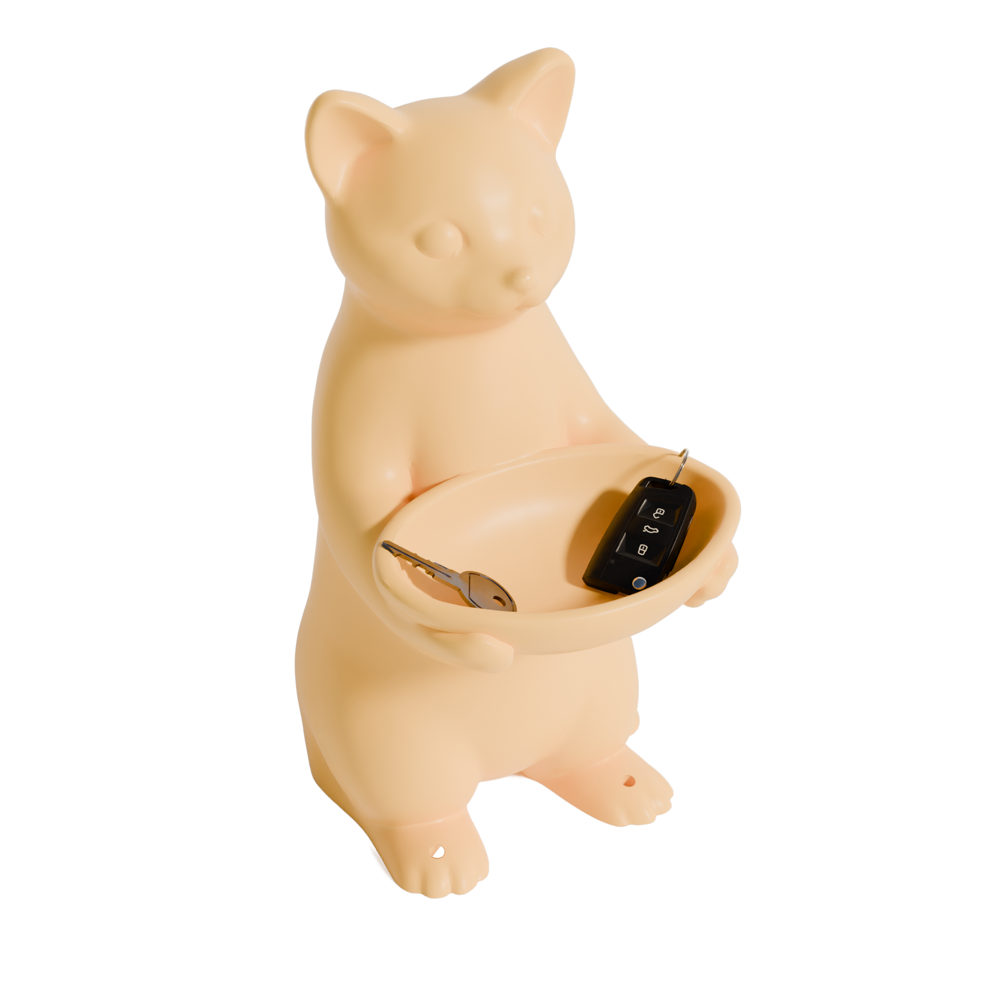 Fiastra Cat Key Holder - Yellow - cat geel studio 4