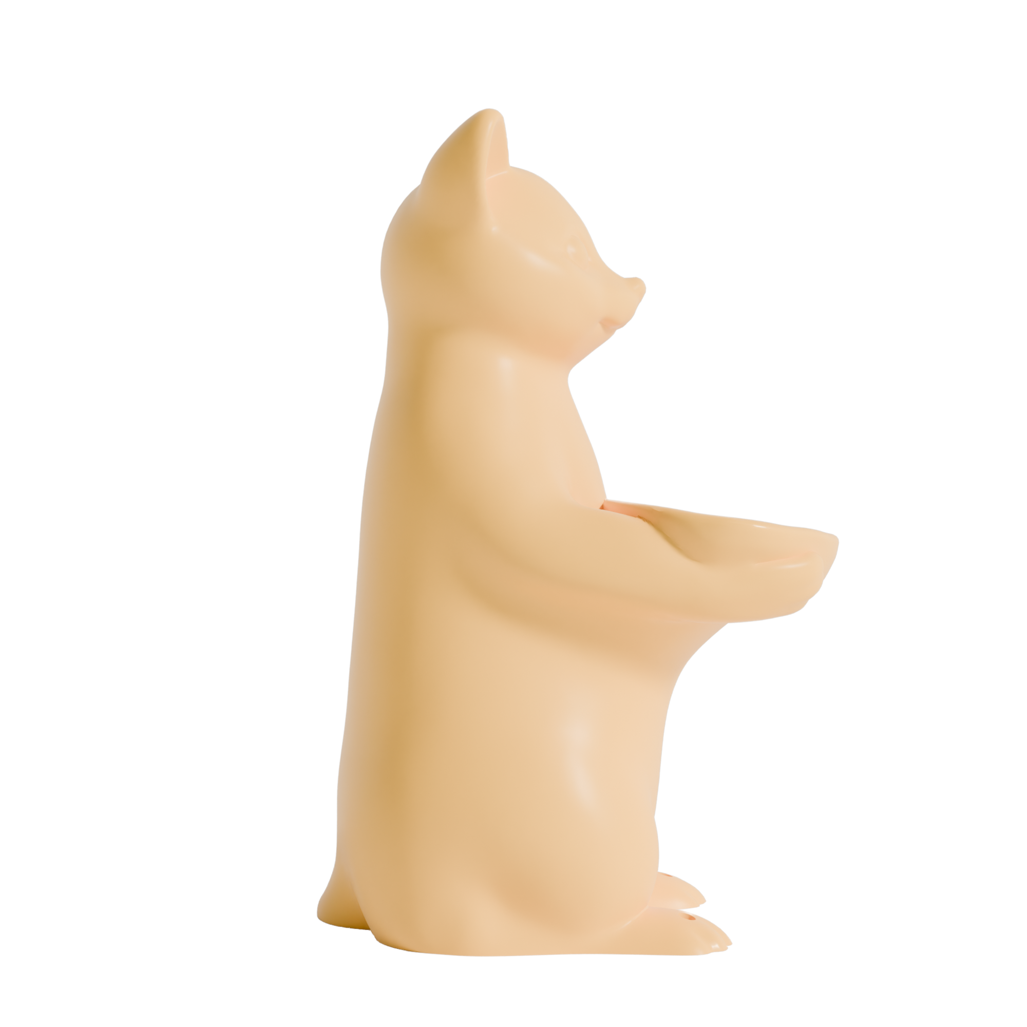Fiastra Cat Key Holder - Yellow - cat geel zijaanzicht 3