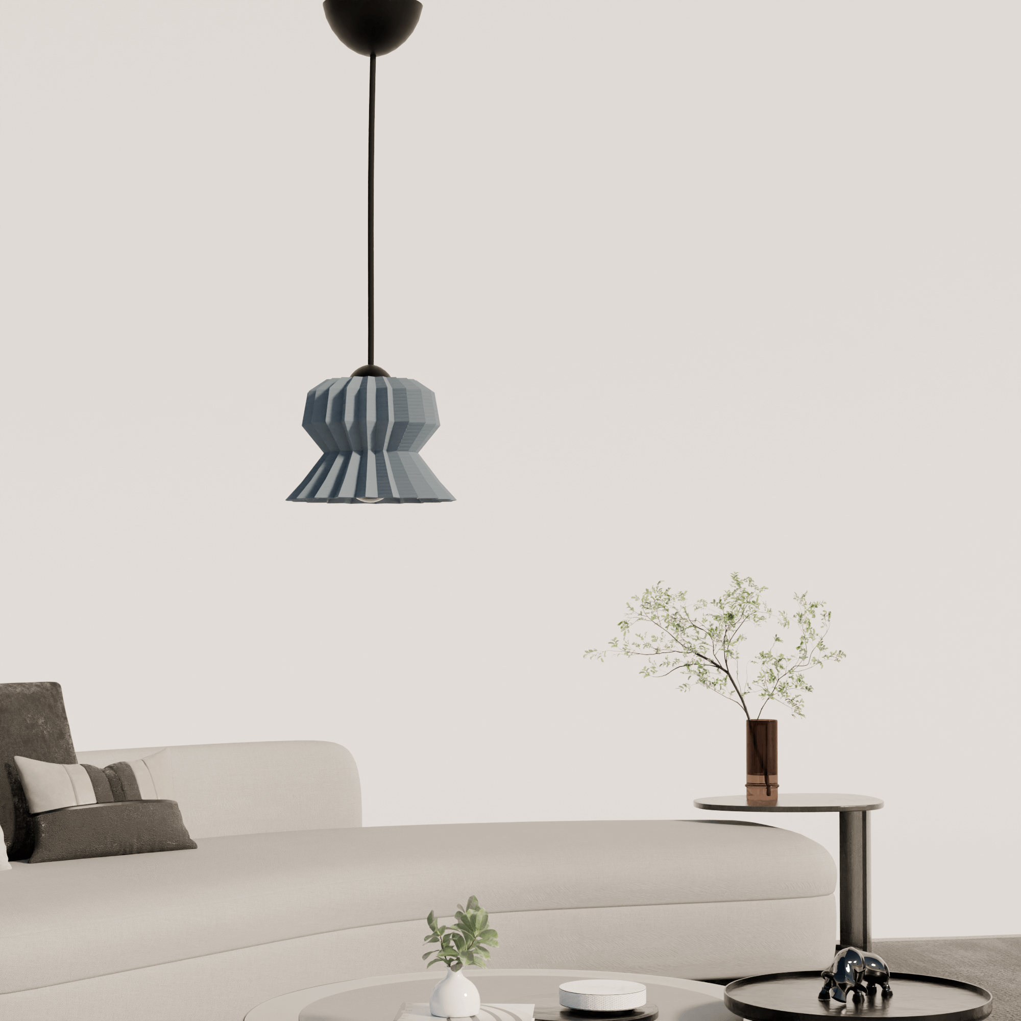 Ostia design hanglamp grijze uitvoering 