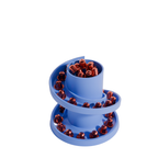 Fiastra Spiral Nespresso Capsule Organizer - Blue - spiral blauw gevuld bovenaanzicht 1