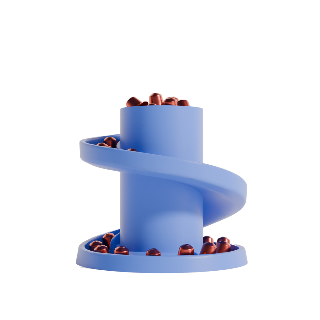 Fiastra Spiral Nespresso Capsule Organizer - Blue - spiral blauw gevuld vooraanzicht 1