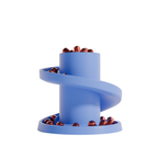 Fiastra Spiral Nespresso Capsule Organizer - Blue - spiral blauw gevuld vooraanzicht 1