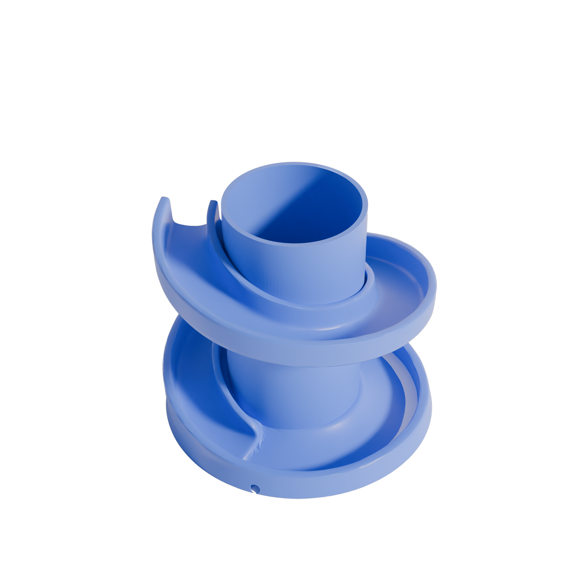 Fiastra Spiral Nespresso Capsule Organizer - Blue - spiral blauw leeg bovenaanzicht 1