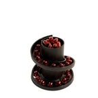 Fiastra Spiral Nespresso Capsule Organizer - Black - spiral zwart gevuld bovenaanzicht 1