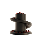 Fiastra Spiral Nespresso Capsule Organizer - Black - spiral zwart gevuld vooraanzicht 1