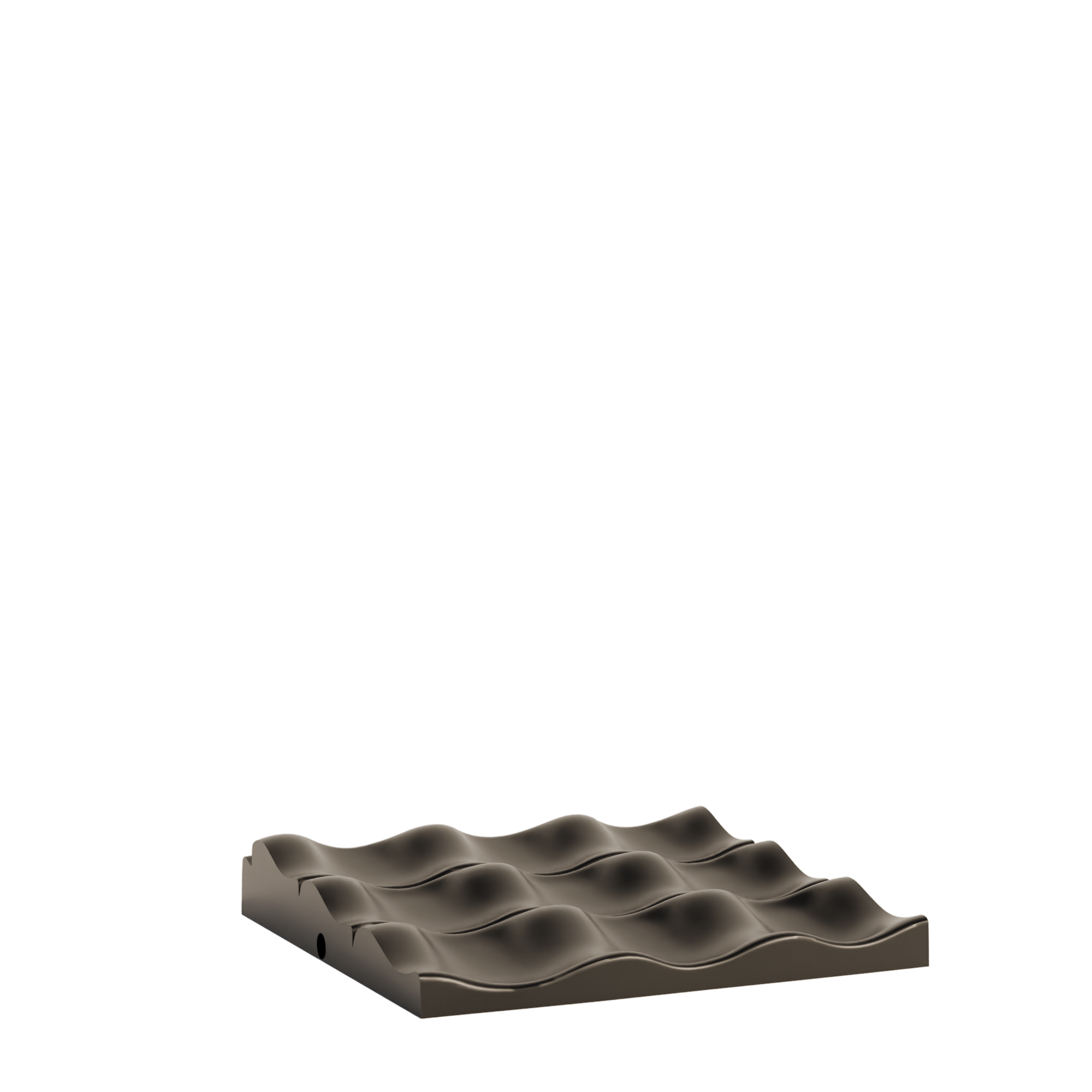 Fiastra Wavy Nespresso Capsule Organizer - Black - wavy zwart leeg vooraanzicht 1